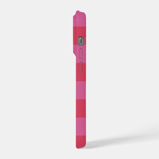 Pink Cheerful stripes pattern iPhone Hülle (Linke Seite)