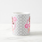 Pink Cheerleader Brünett - Niedlicher Cheerleader Kaffeetasse (Mittel)