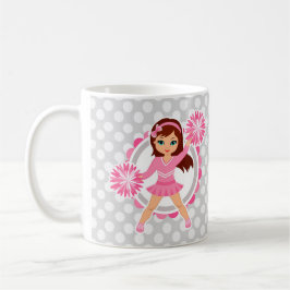 Pink Cheerleader Brünett - Niedlicher Cheerleader Kaffeetasse
