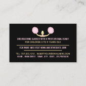 Pink Cheerleader, Cheerleader Coach Visitenkarte (Rückseite)