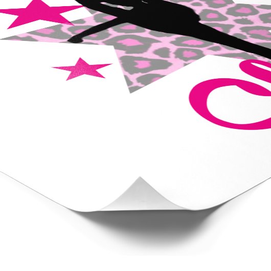 Pink Cheerleader Fotodruck (Ecke)