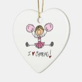 Pink Cheerleader Keramikornament (Links)