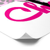 Pink Cheerleader Poster (Ecke)