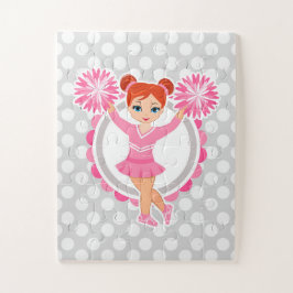 Pink Cheerleader Redhead - Niedlich Cheerleader Puzzle
