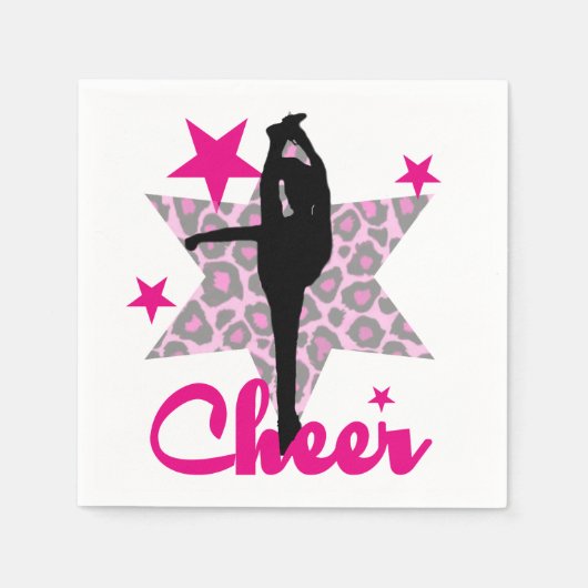 Pink Cheerleader Serviette (Vorderseite)
