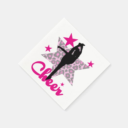 Pink Cheerleader Serviette (Ecke)