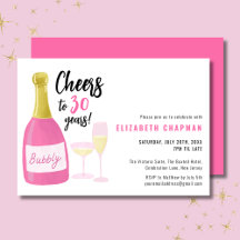 Pink Cheers bis 30 Jahre blubbly 30.