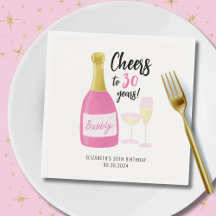 Pink Cheers bis 30 Jahre blubbly 30. Geburtstag Pa