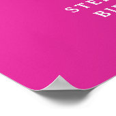 Pink Cheers to 100 Years Birthday Willkommen Poster (Ecke)