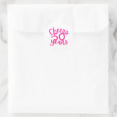 Pink Cheers to 50 Years Sticker (Tasche)