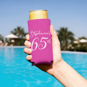 Pink Cheers to 65 Years 65 th Birthday Party Selters Dosenkühler