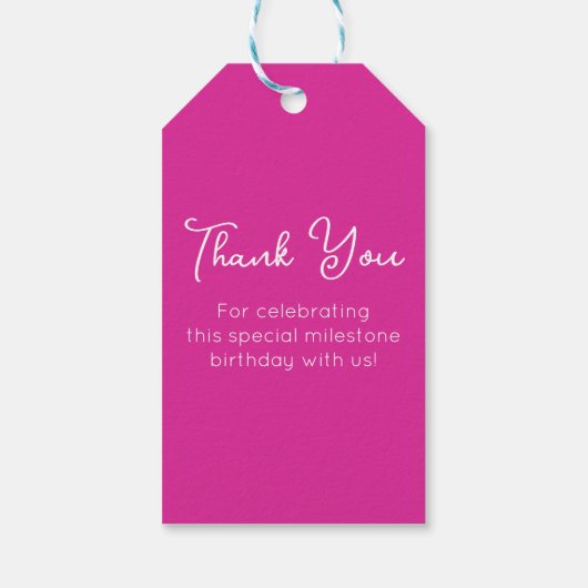 Pink Cheers to 75 Years 75 th Birthday Geschenkanhänger (Rückseite)