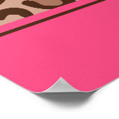 Pink Cheetah Birthday Banner Poster (Ecke)