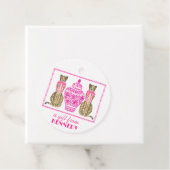 Pink Cheetah Chinoserie Geschenk Tag Geschenkanhänger (Beispiel)