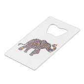 Pink-Cheetah-Elephant Geldbeutel Flaschenöffner (Rückseite Schrägansicht)