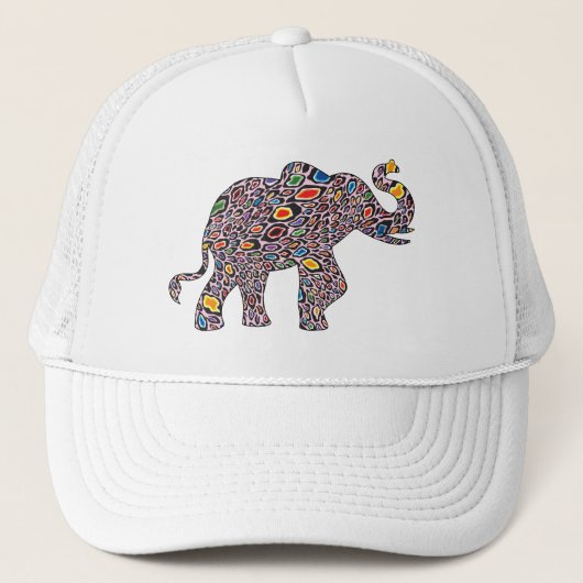 Pink-Cheetah-Elephant Truckerkappe (Vorderseite)