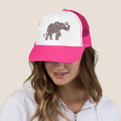Pink Cheetah Elephant Truckerkappe (Beispiel)
