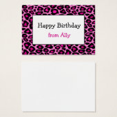 Pink Cheetah Geschenkverpackung / Geschenkmarke (# (Vorne & Hinten)