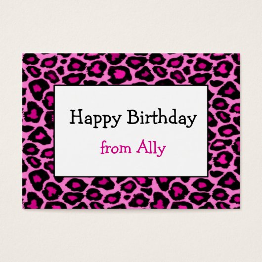 Pink Cheetah Geschenkverpackung / Geschenkmarke (# (Vorderseite)