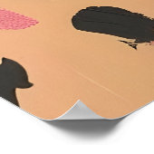 Pink Cheetah Kunstprint – Moderne Safari-Wandkunst Poster (Ecke)