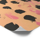 Pink Cheetah Kunstprint – Moderne Safari Wandkunst Poster (Ecke)
