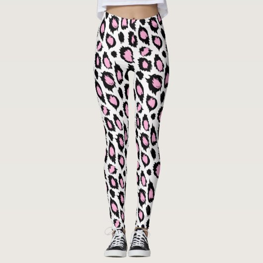 Pink Cheetah Leggings (Vorderseite)
