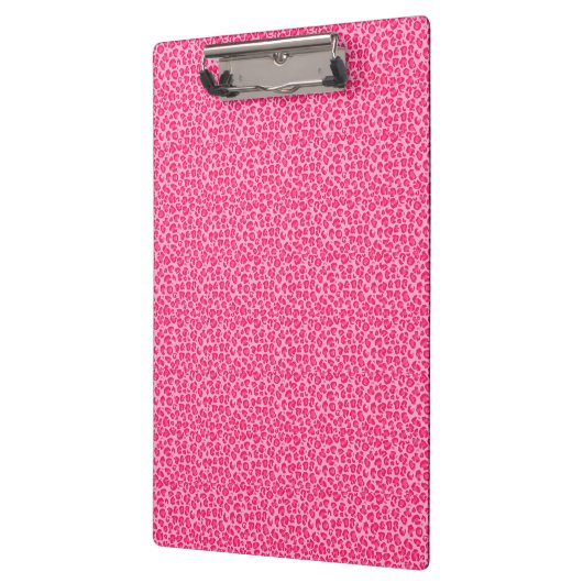 Pink Cheetah Leopard Print Klemmbrett (Links)