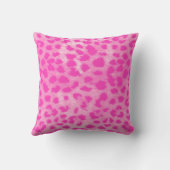 Pink Cheetah Leopard Print Monogram Gold Glitzer Kissen (Rückseite)