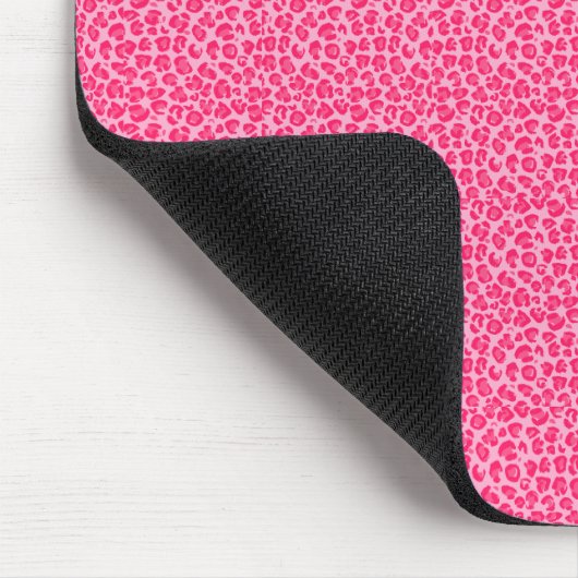 Pink Cheetah Leopard Print Mousepad (Ecke)