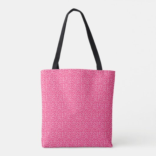 Pink Cheetah Leopard Print Tasche (Rückseite)