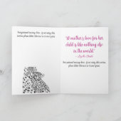 Pink Cheetah Mama + Kindertante Mütter Tag Karte (Innenseite)