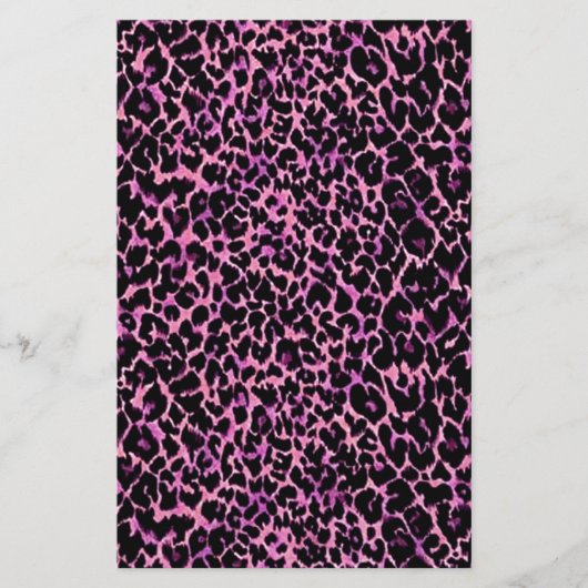 Pink Cheetah Pattern Briefpapier (Vorderseite)
