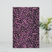 Pink Cheetah Pattern Briefpapier (Stehend Vorderseite)