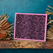 Pink Cheetah Pattern Fotoplatte (Seite)