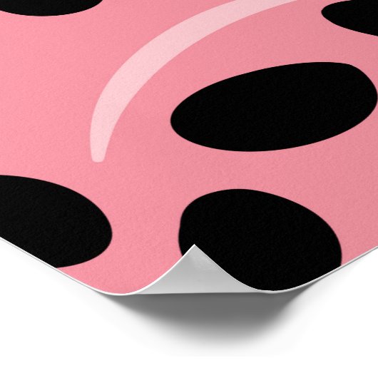 Pink Cheetah Pop Art Bold Jungle Cat Print Poster (Ecke)