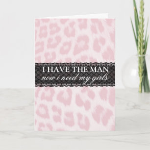 Pink Cheetah Print Bridesmaid Request Card Einladung