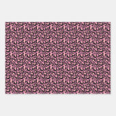 Pink Cheetah Print Geschenkpapier Set (Vorderseite)