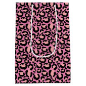 Pink Cheetah Print Mittlere Geschenktüte (Rückseite)