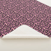 Pink Cheetah Print Sherpadecke (3/4)