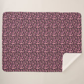 Pink Cheetah Print Sherpadecke (Vorderseite (Horizontal))