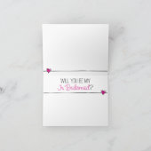 Pink Cheetah Werden Sie meine Jr. Bridesmaid? Kart Einladung (Innenseite)