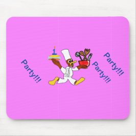 Pink Chef Ducky Birthday  Mousepad