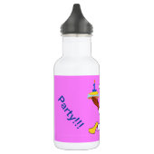 Pink Chef Ducky Geburtstag Edelstahlflasche (Links)