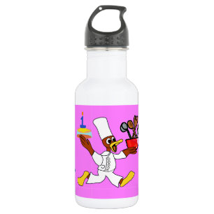Pink Chef Ducky Geburtstag  Edelstahlflasche