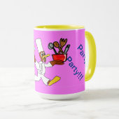 Pink Chef Ducky Geburtstag Tasse (VorderseiteRechts)