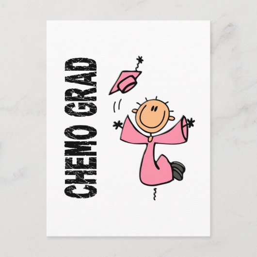 Pink CHEMO GRAD 1 (Brustkrebs) Postkarte (Vorderseite)