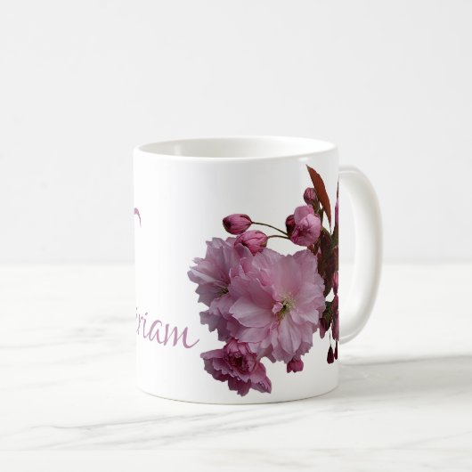 Pink cherblüte boho kaffeetasse (VorderseiteRechts)