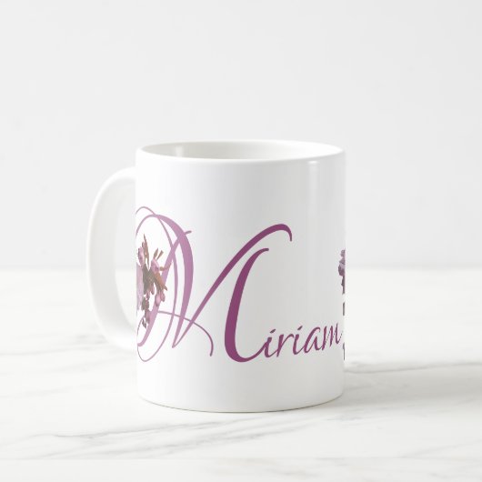 Pink cherblüte boho kaffeetasse (Vorderseite Links)