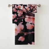 Pink Cheroms|Black |Badetücher-Set Badhandtuch Set (Insitu)