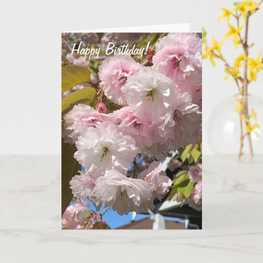 Pink Cheroms Geburtstagskarte Karte (Gelbe Blume)